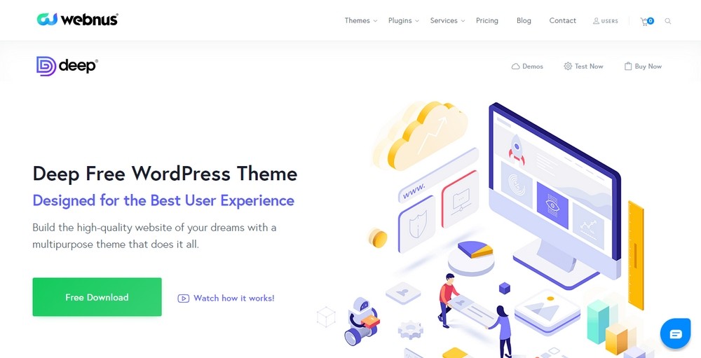 Deep WordPress free theme