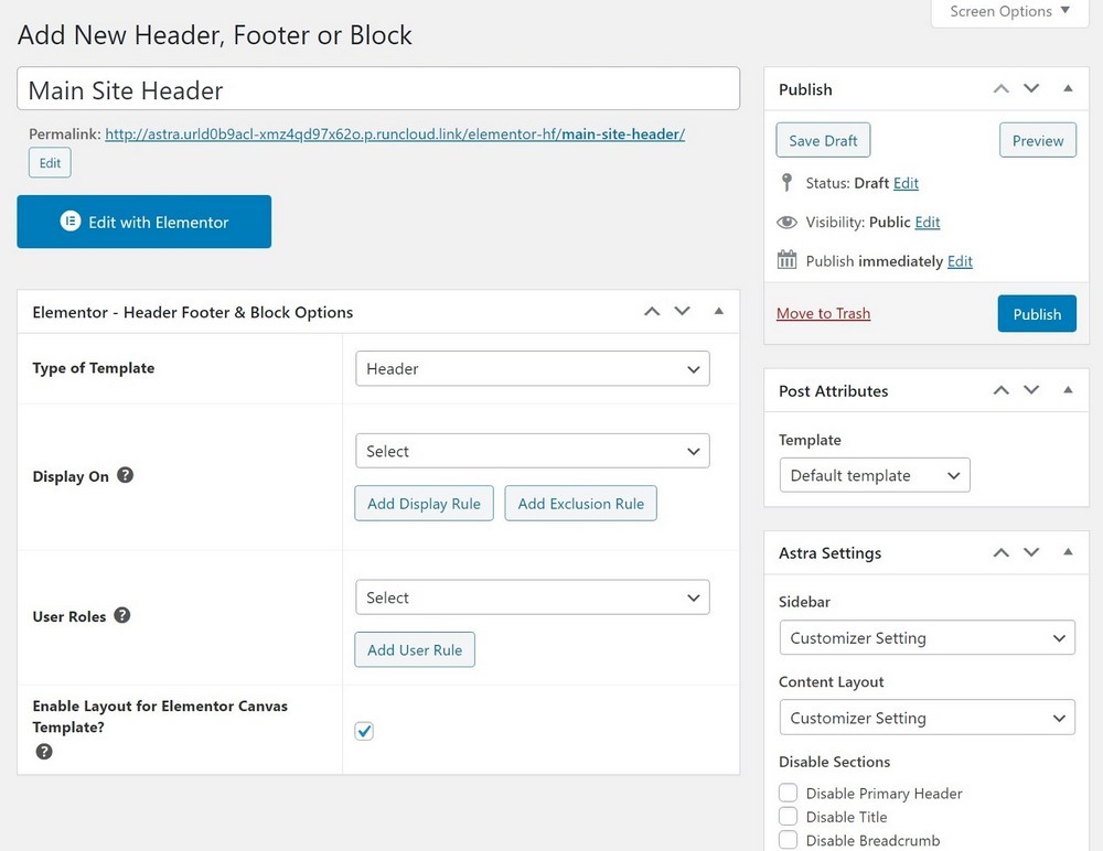  Header Footer und Blöcke Header-Einstellungen