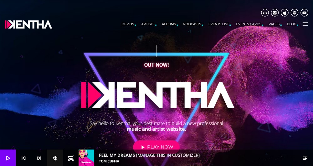Kentha Elementor Music WordPress Theme