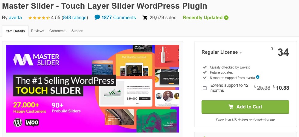 Master Slider Slider WordPress Plugin