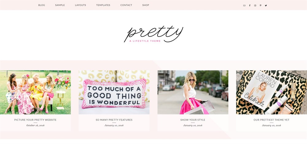 Pretty lifestyle blogger wordpress theme