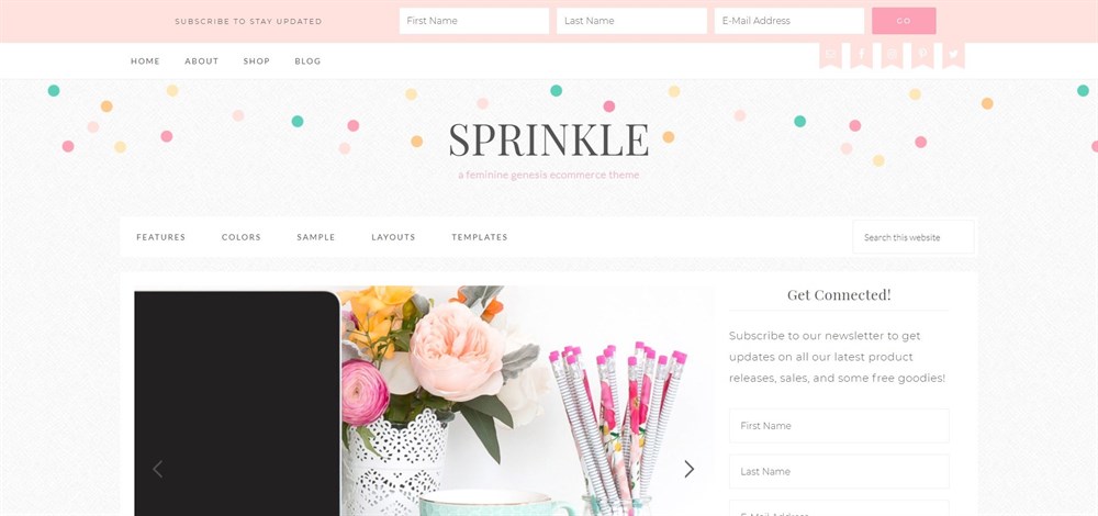Sprinkle feminine genesis theme demo