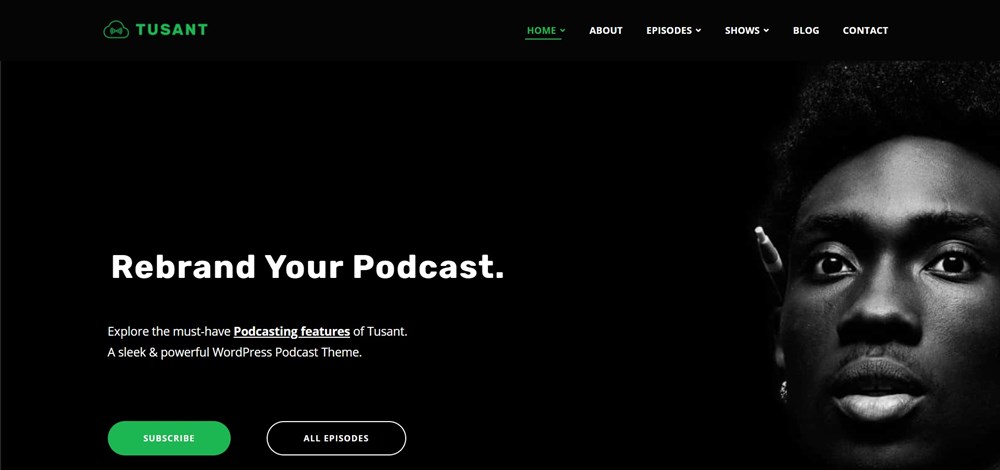 Tusant Podcast & Music WordPress Theme