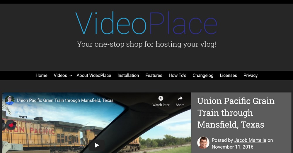 VideoPlace Demo Site