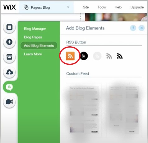 Wix RSS
