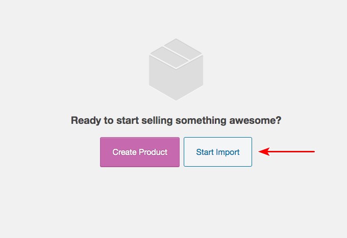 WooCommerce import product page without products