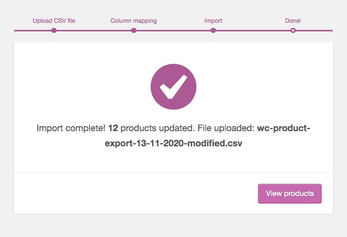 WooCommerce update existing product using importing 4