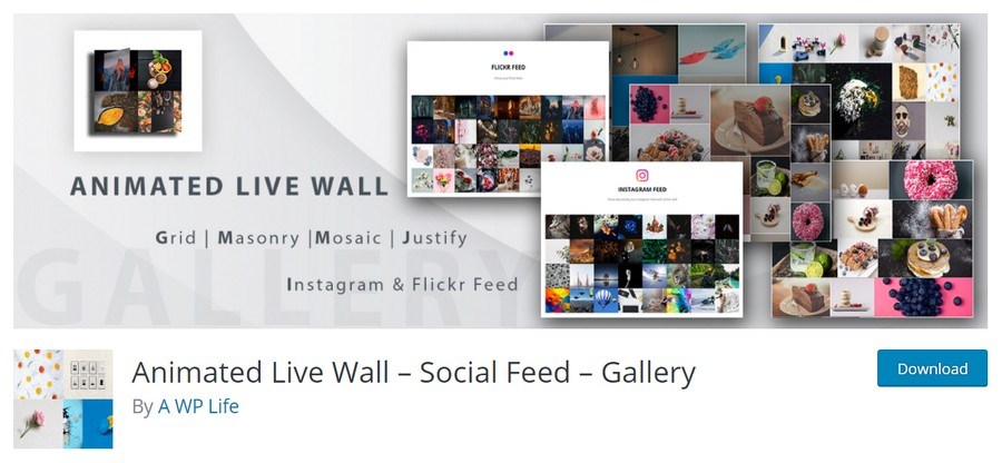 Animated live Wall WordPress plugin