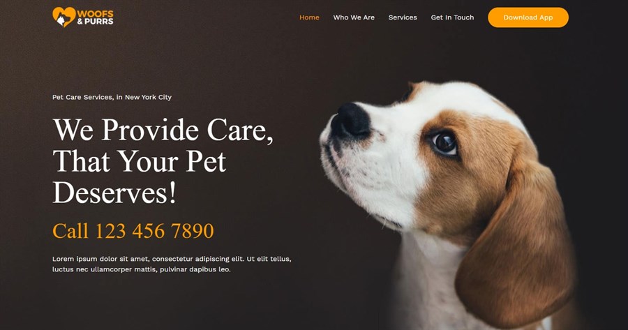 Astra Pet Sitting demo site