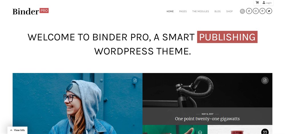 Binder PRO demo site
