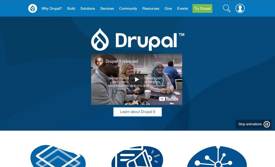 Drupal homepage