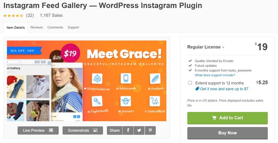 Instagram feed gallery WordPress instagram plugin