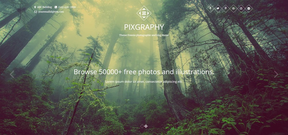 PIXGRAPHY WordPress theme for photographers