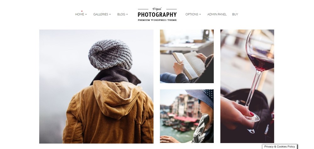 Tripod Colored Photography WordPress Theme demo