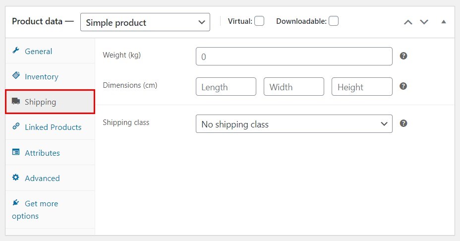 WooCommerce product shipping tab