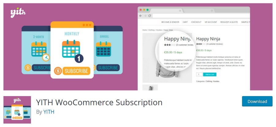 YITY WooCommerce Subscription plugin