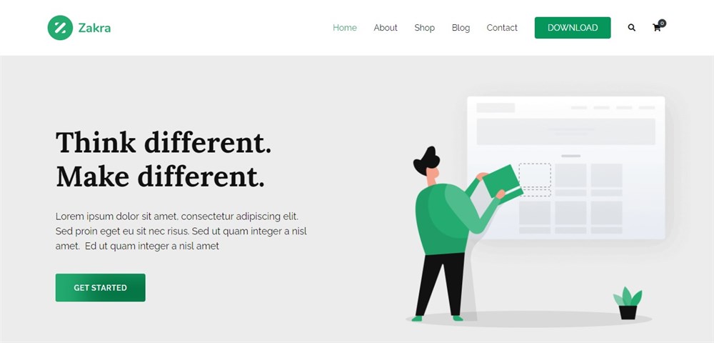 Zakra Agency tema premium para WordPress