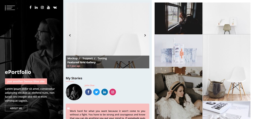 35 of the Best WordPress Themes for Artists in 2021 92 ePortfolio wordpress theme demo