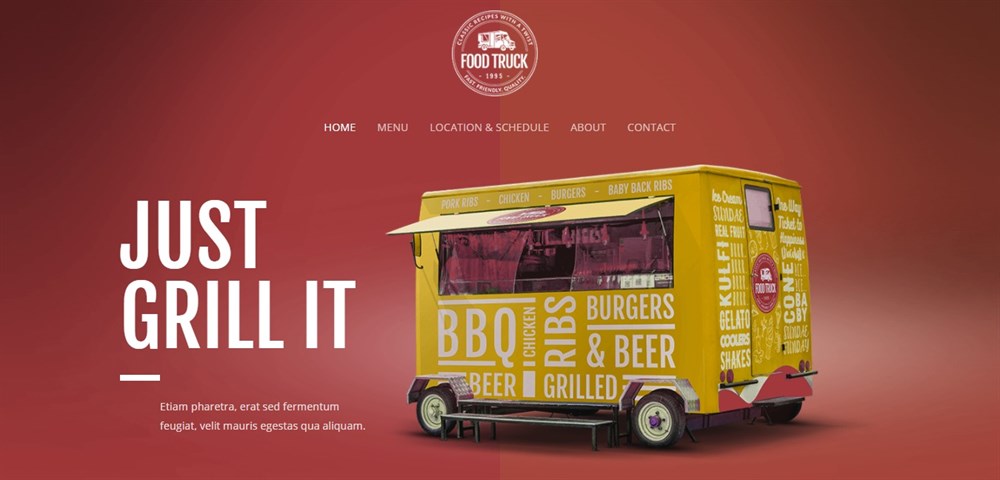 Astra Food Truck demo template