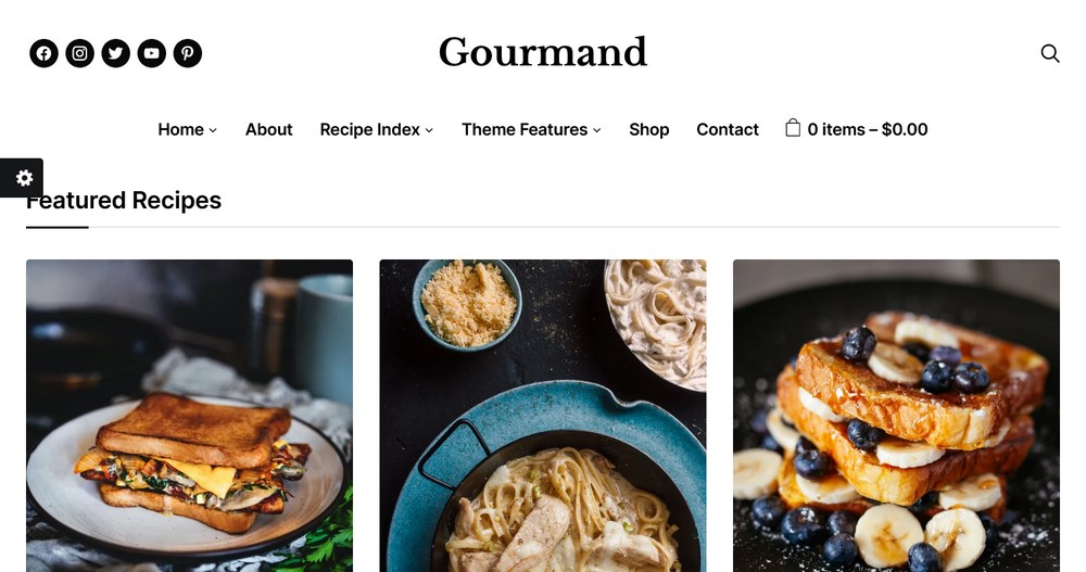 Gourmand Food Blog Theme for WordPress