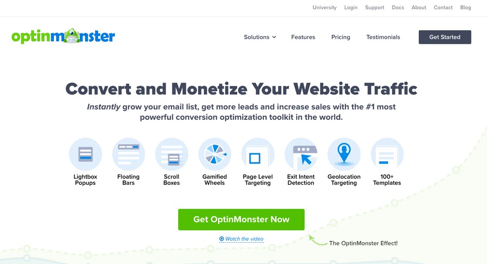 Optinmonster homepage