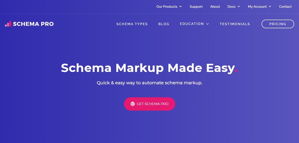 Schema Pro homepage