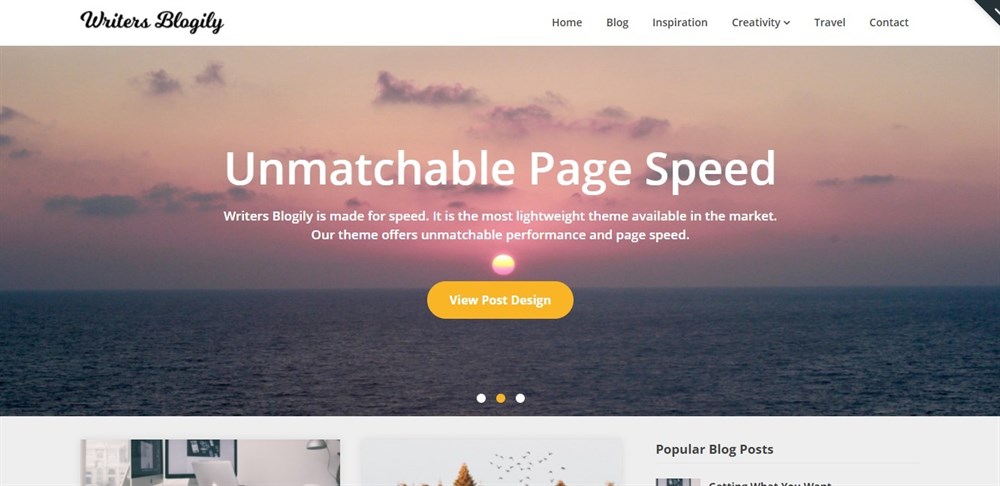 Writers Blogily WordPress Theme Demo