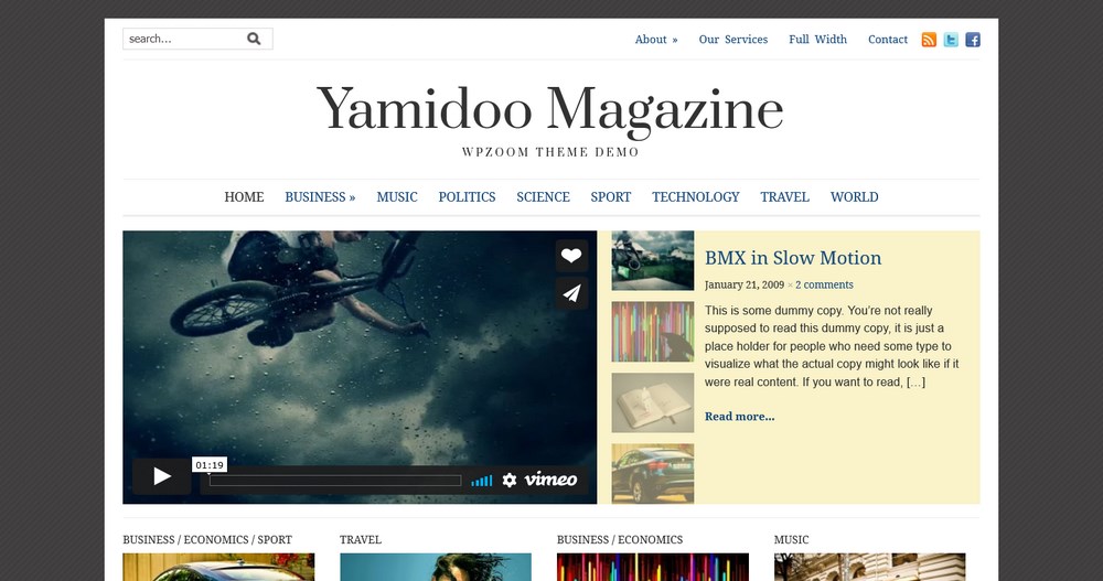 Yamidoo Magazine demo site