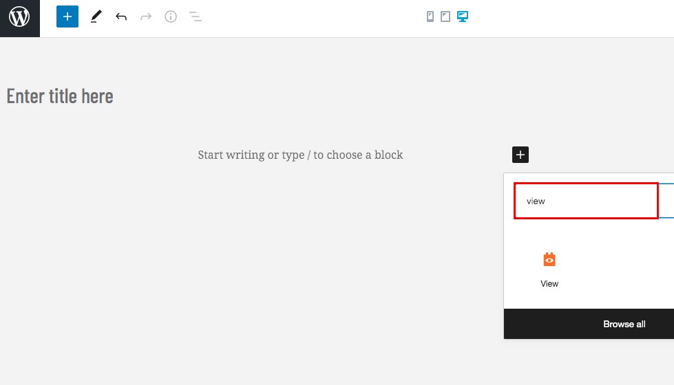 Add toolset view block