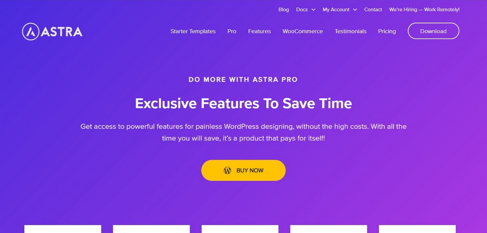 Astra Pro Addon features