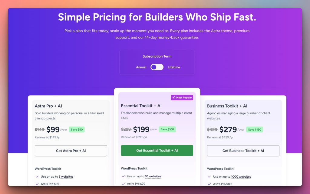 bt pricing page
