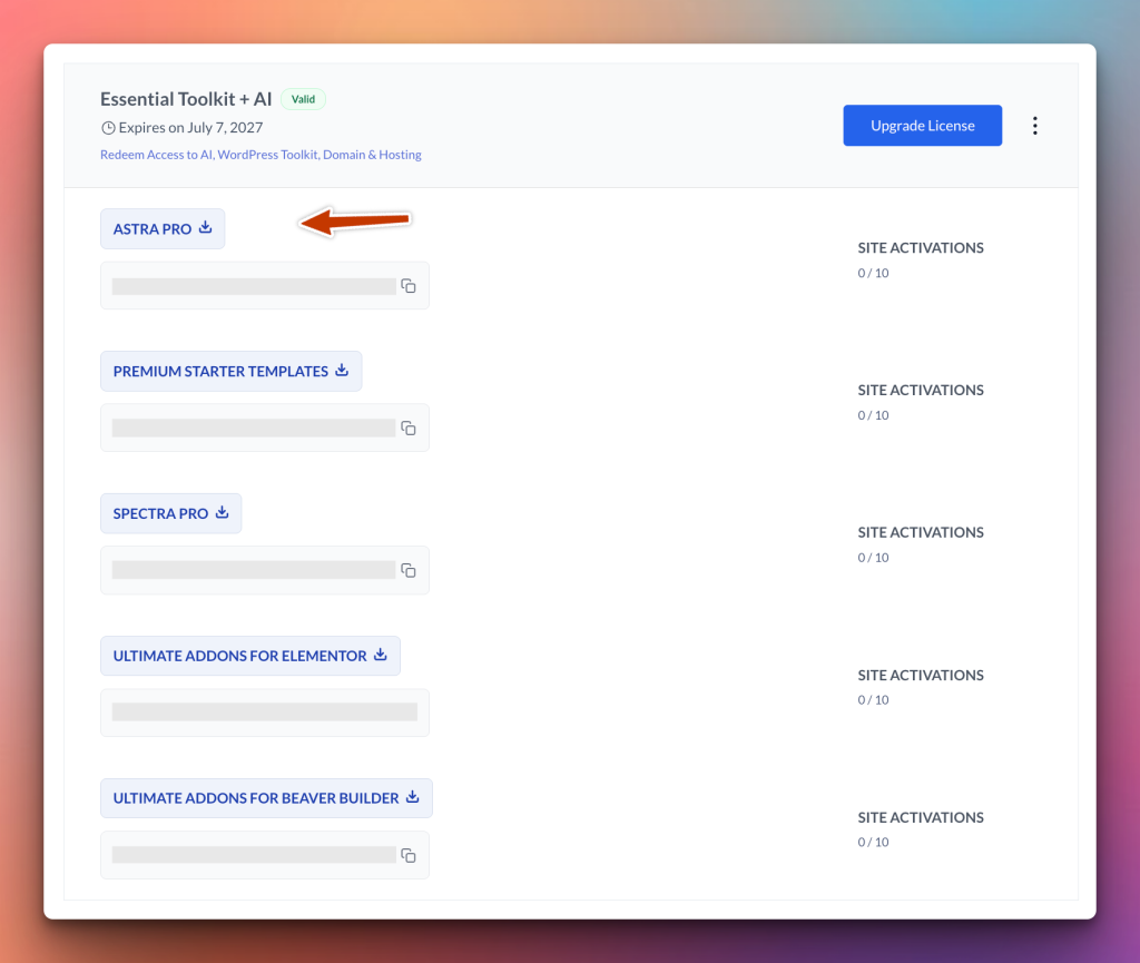 Getting Started With Essential Toolkit + AI et account dashboard