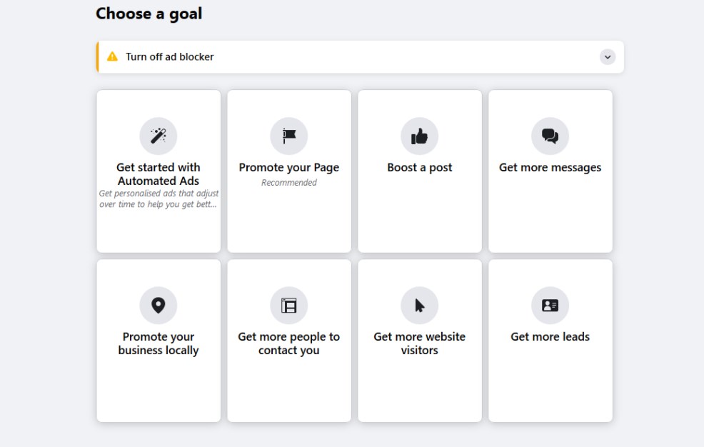 Facebook pixel goal