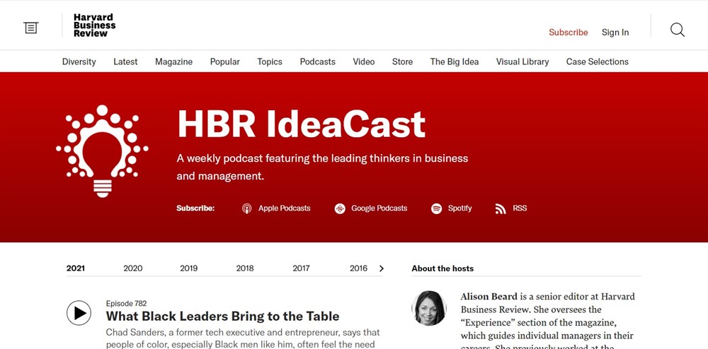 HBR IdeaCast 播客