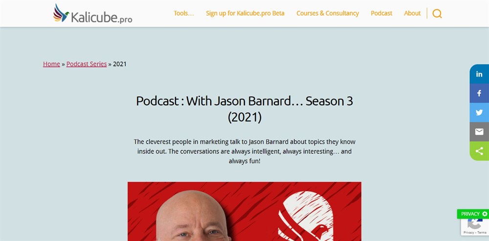 Kalicube Marketing Podcast With Jason Barnard