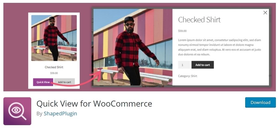 Quick view for WooCommerce plugin