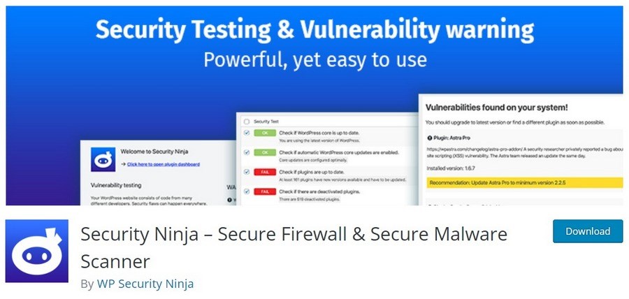 Security Ninja WordPress plugin