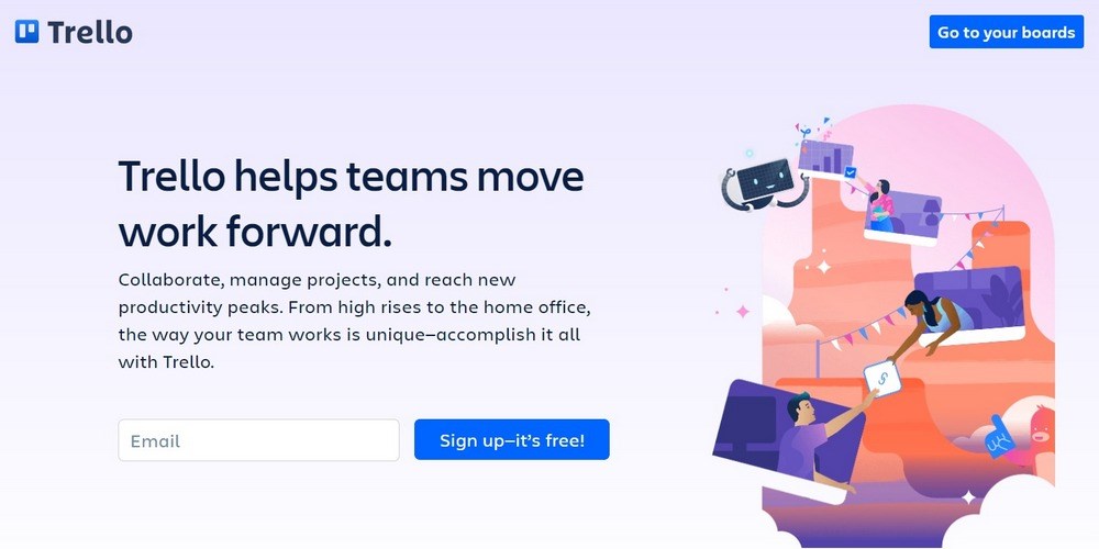 Trello homepage