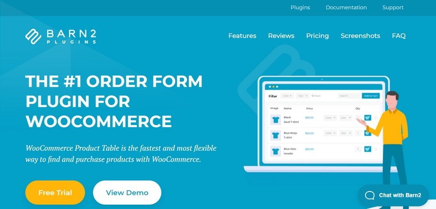 WooCommerce Product Table by BARN2