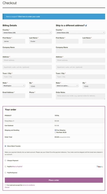 WooCommerce checkout