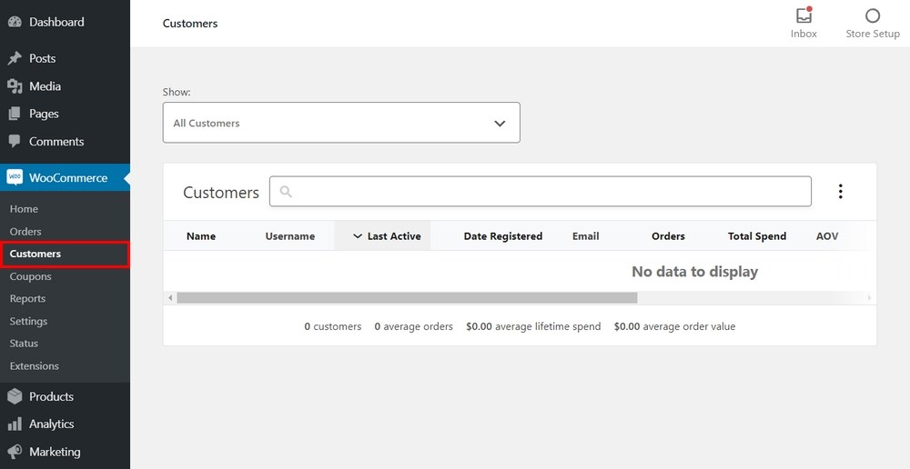 WooCommerce customer page