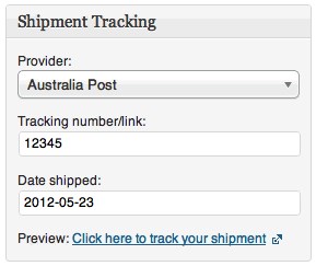 WooCommerce shipment tracking