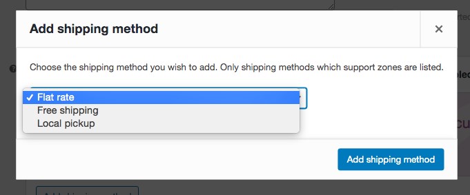 WooCommerce shipping method
