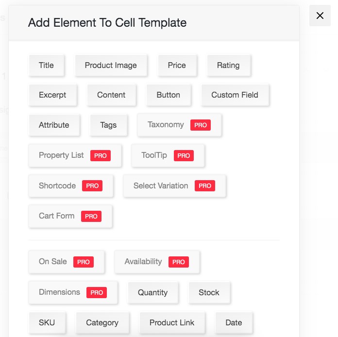 add element to cell template