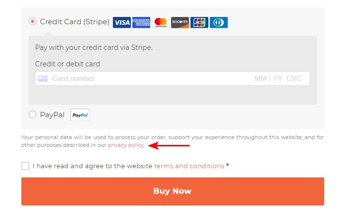 checkout privacy policy