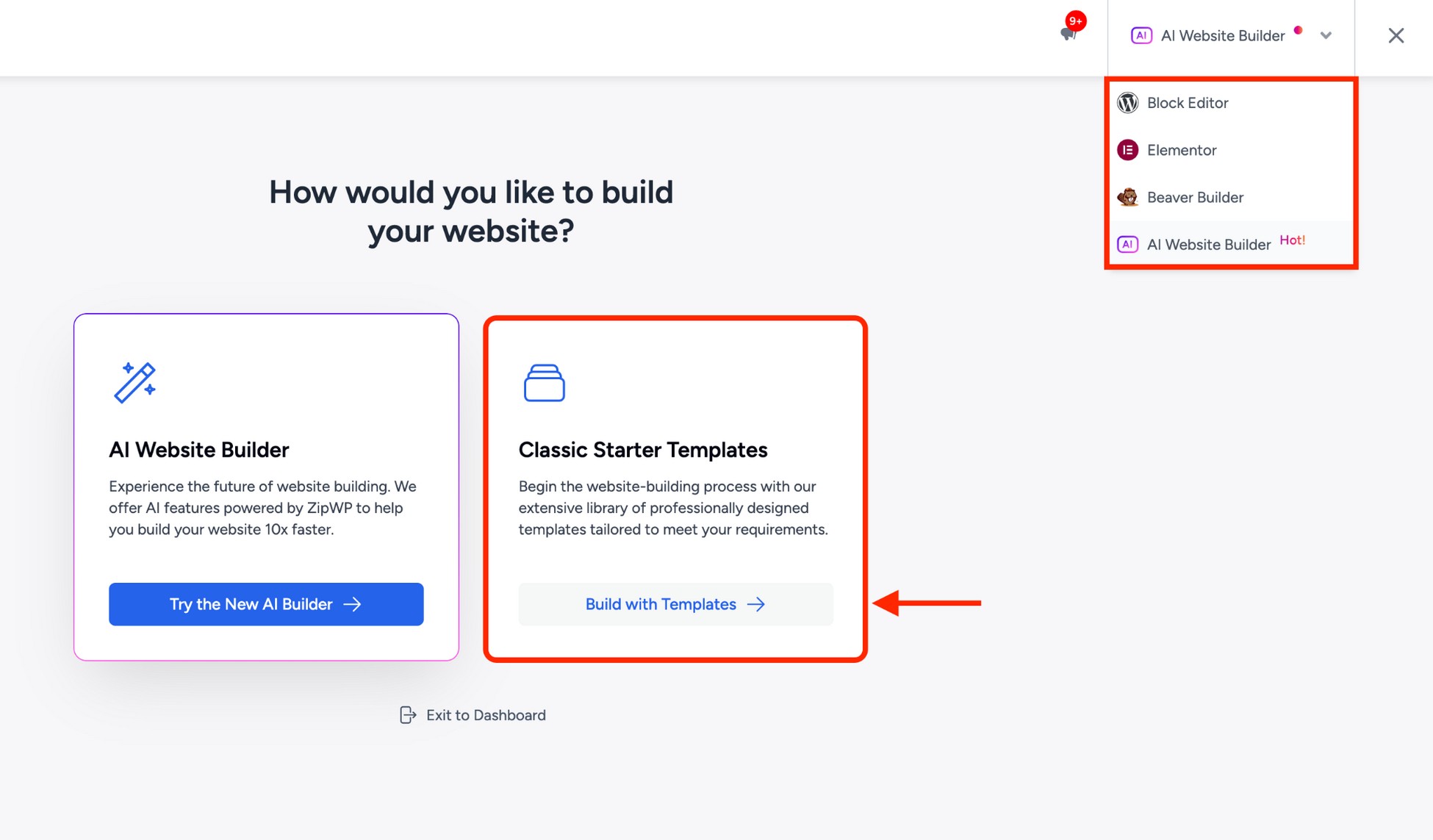 classic starter templates