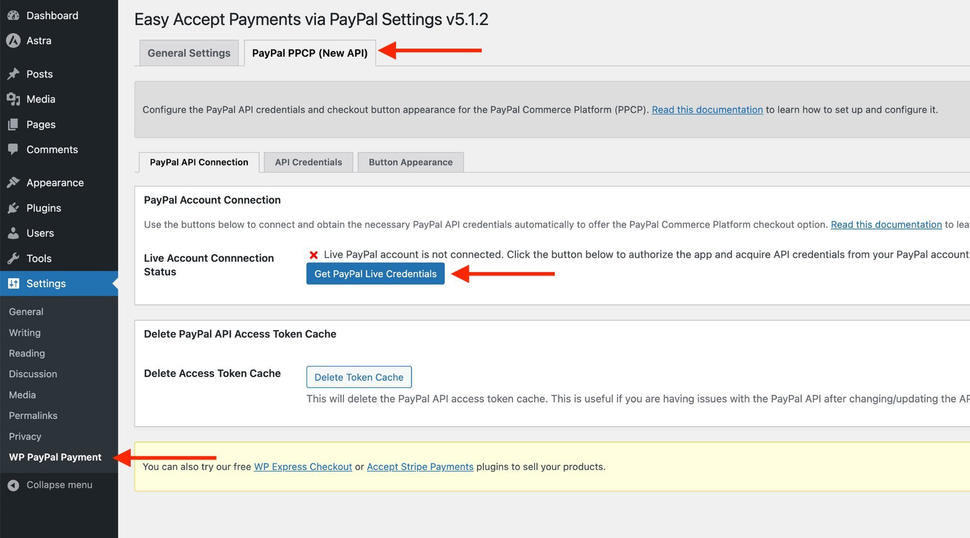 configure Accept Payments Via PayPal