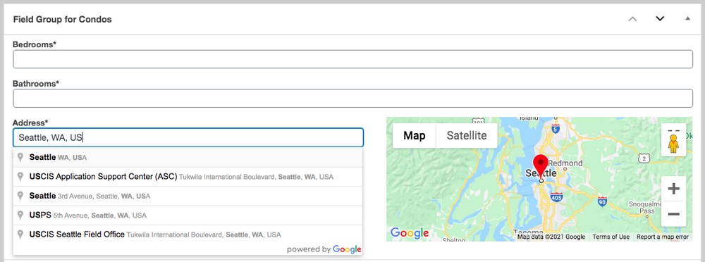 map display in post page