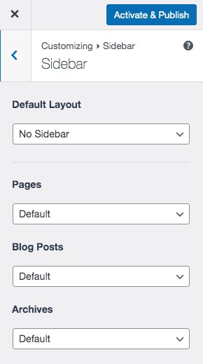 Astra Sidebar display option