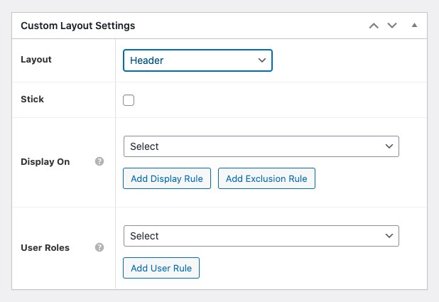 Custom layout settings 2